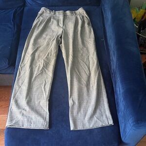 Nine West Women's Gray Checkered Trousers